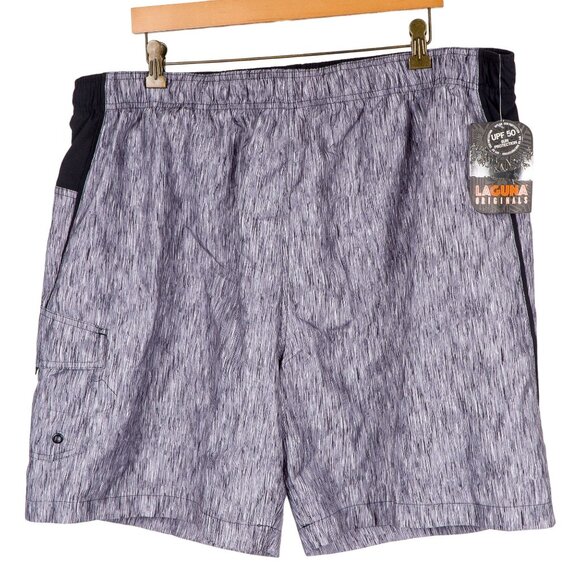 Laguna Originals Other - Laguna Swim Trunks XXL Mens Gray Black UPF50 Quick Drying Shorts Resort Cruise